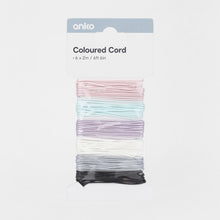 6 Pack Coloured Cord