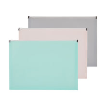 3 Pack A4 Zipper Document Wallet