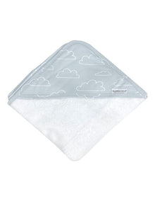 Single Nordic Hooded Towel in Blue