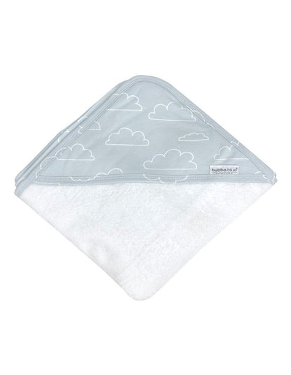 Single Nordic Hooded Towel in Blue