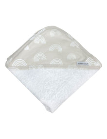 Single Nordic Hooded Towel in Beige