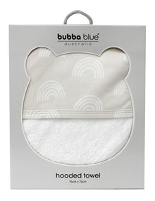 Single Nordic Hooded Towel in Beige