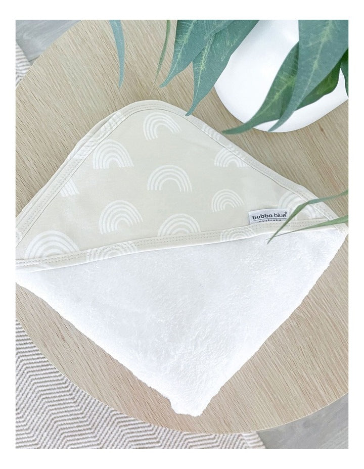 Single Nordic Hooded Towel in Beige