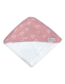 Single Nordic Hooded Towel in Pink
