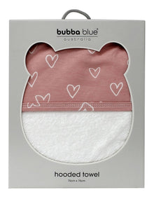 Single Nordic Hooded Towel in Pink