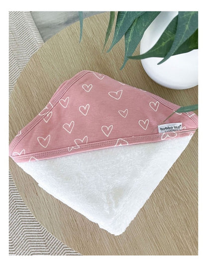 Single Nordic Hooded Towel in Pink