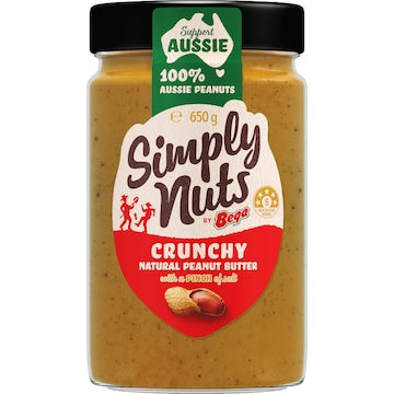 Bega Simply Nuts Crunchy Natural Peanut Butter 650g