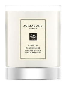 Peony and Blush Suede  Travel Candle