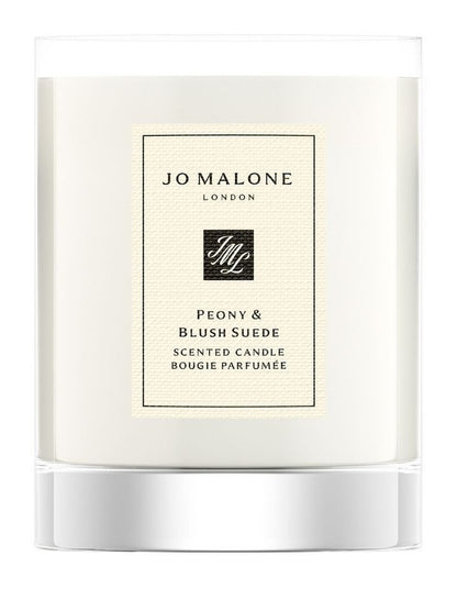 Peony and Blush Suede  Travel Candle