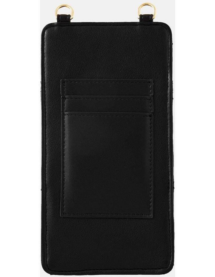 The Casey Gold Phone Bag Crossbody Bag in Black
