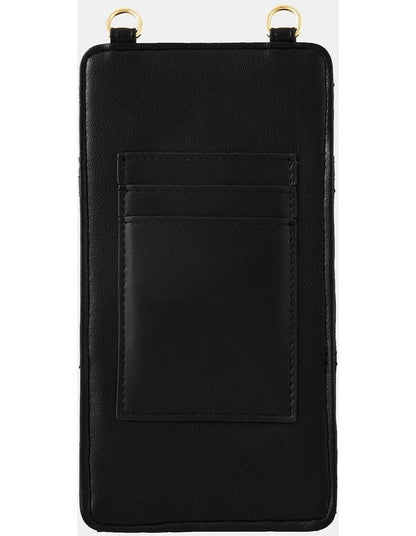 The Casey Gold Phone Bag Crossbody Bag in Black