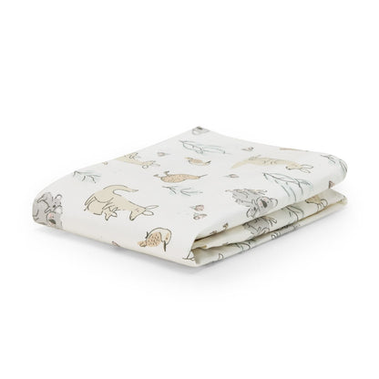 2 Pack 225 Thread Count Organic Cotton Fitted Bassinet Sheets - Australiana and Gingham Print