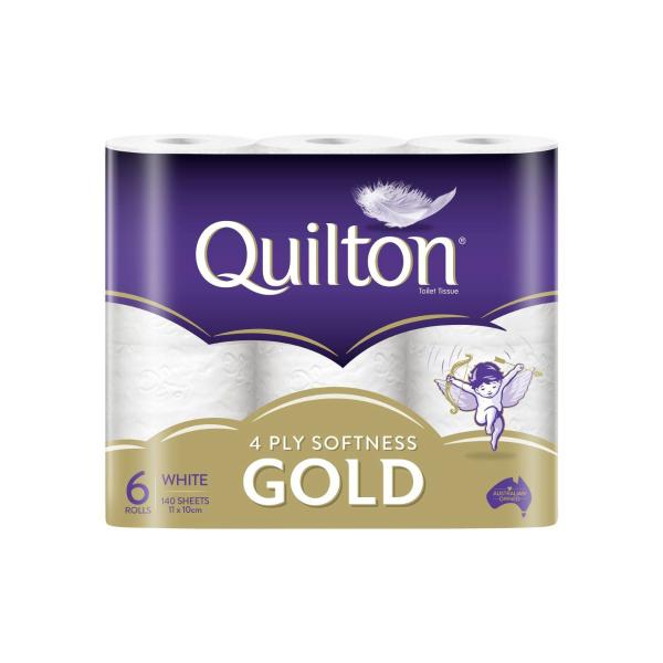 QUILTON 4-PLY GOLD SOFTNESS TOILET TISSUE 6 PACK