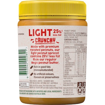 Bega Light Peanut Spread Crunchy 470g