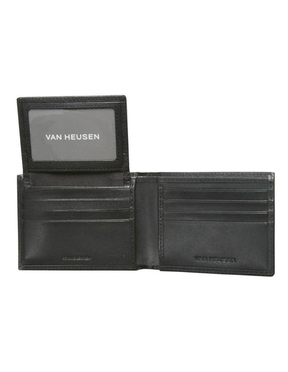RFID Bi-Fold Wallet with Removable Pass Case in Black