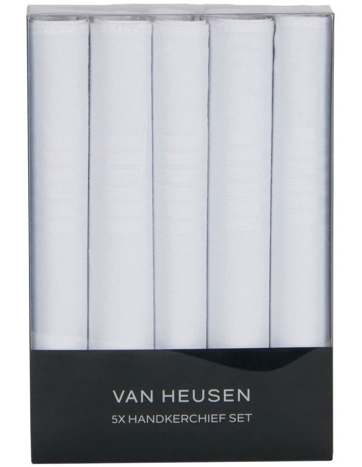 Hankie Set 5 Pack in White