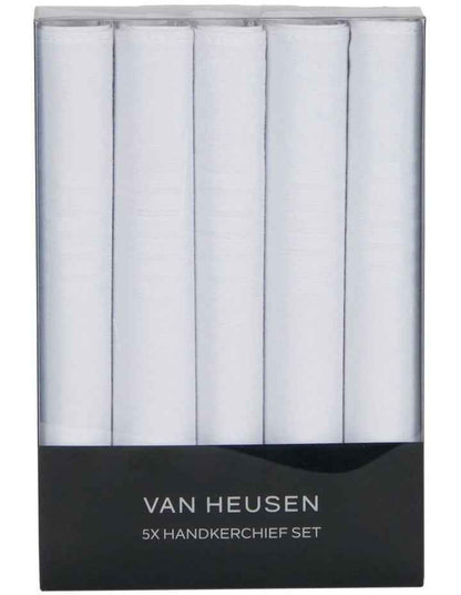 Hankie Set 5 Pack in White