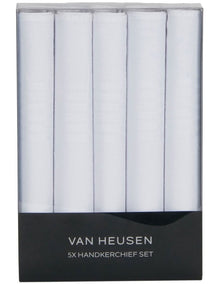 Hankie Set 5 Pack in White