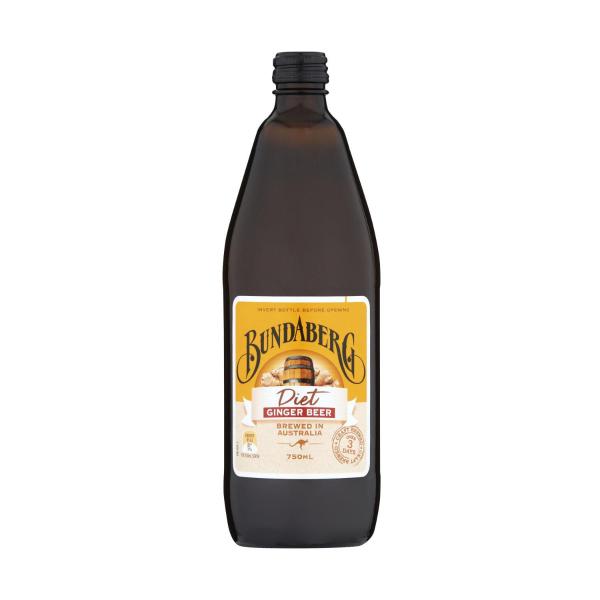 BUNDABERG DIET GINGER BEER 750ML