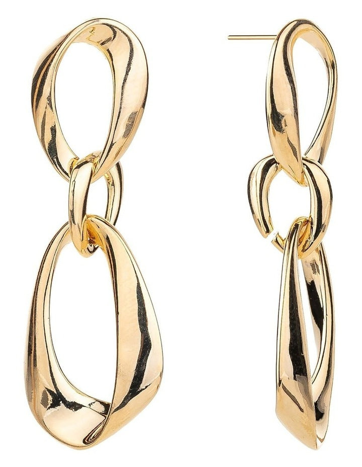 Chain Drop Earrings in Gold