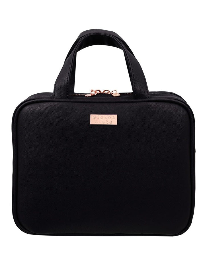 Premium Large Hold All Cosmetic Bag in Black