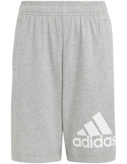 Big Logo Cotton Shorts in Medium Grey Heather