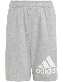 Big Logo Cotton Shorts in Medium Grey Heather