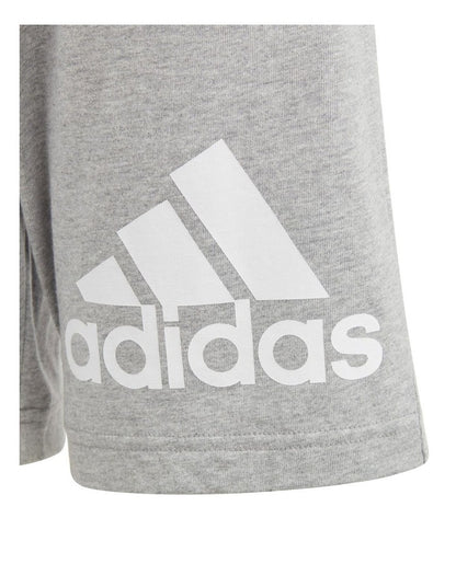 Big Logo Cotton Shorts in Medium Grey Heather