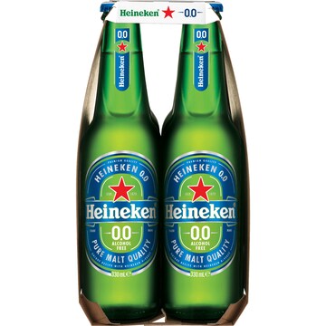 Heineken Zero Bottles 330mL x 6 pack
