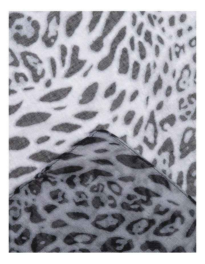 Animal Print Scarf in Grey
