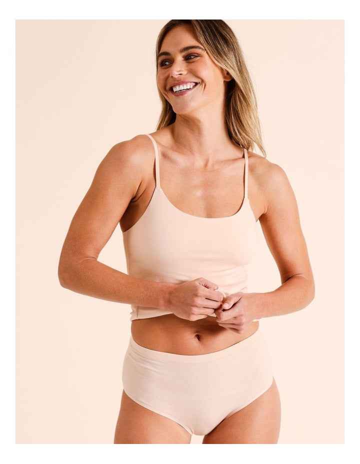 Organic Cotton Full Brief in Beige