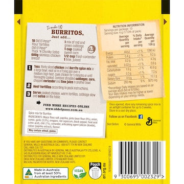 Old El Paso Burrito Spice Mix 40g