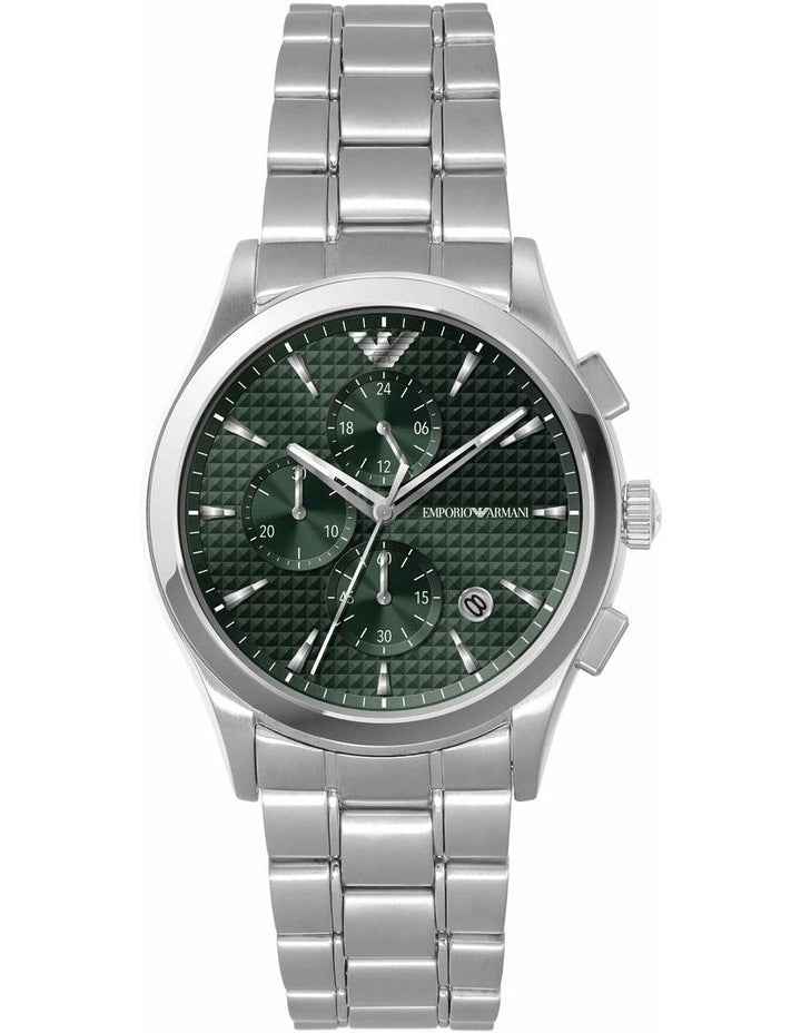 Men's Chronograph Watch with Green Dial