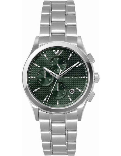 Men's Chronograph Watch with Green Dial