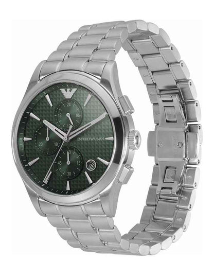Men's Chronograph Watch with Green Dial