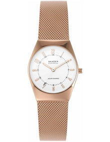 Grenen Lille Solar Powered Analogue SKW3078 Watch in Rose