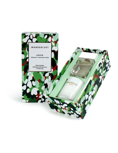 Wanderlust Diffuser & Candle Gift Pack Aspen