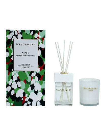 Wanderlust Diffuser & Candle Gift Pack Aspen