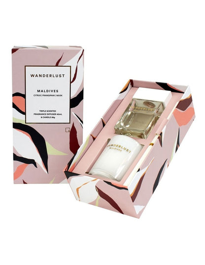 Wanderlust Diffuser & Candle Gift Pack Maldives