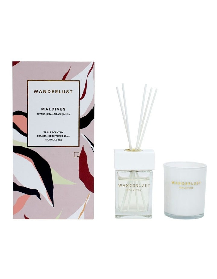 Wanderlust Diffuser & Candle Gift Pack Maldives