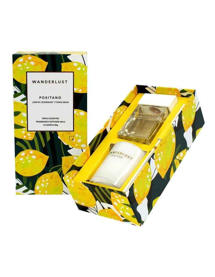 Wanderlust Diffuser & Candle Gift Pack Positano