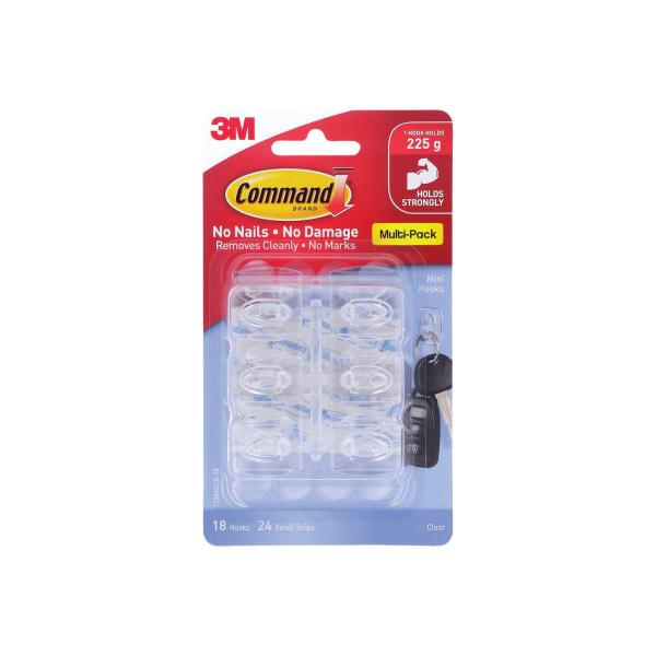 COMMAND 17006-CLRVP MINI HOOKS CLEAR VALUE PACK