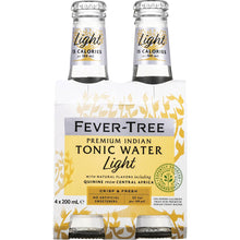 Fever-Tree Refreshingly Light Premium Indian Tonic Water Bottles 200ml x 4 Pack