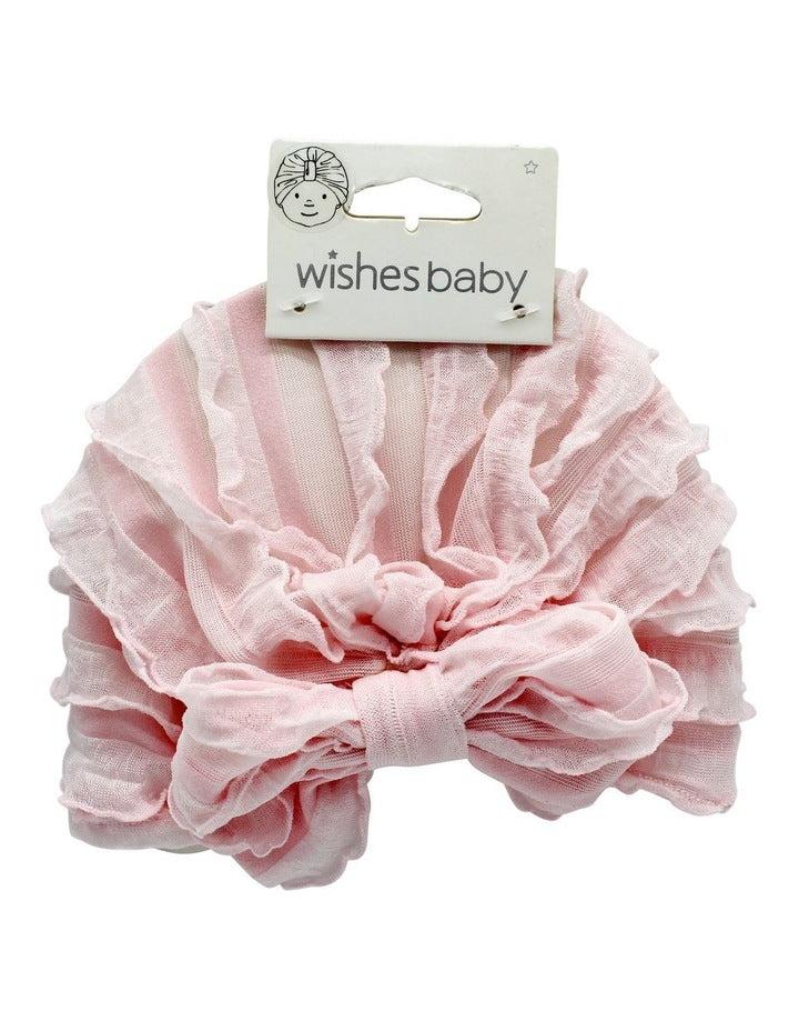 Layered  Baby Turban in Pink