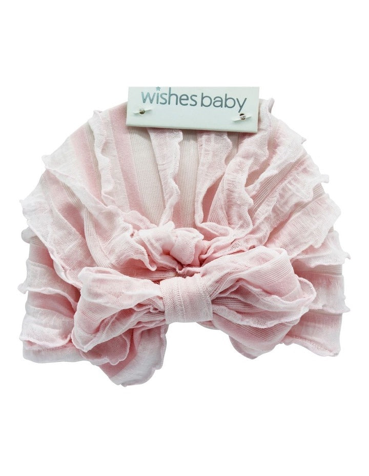 Layered  Baby Turban in Pink