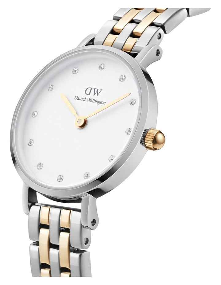 Petite Lumine 28mm 5-Link White Dial Watch in Two Tone