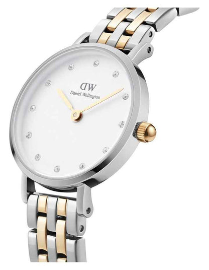 Petite Lumine 28mm 5-Link White Dial Watch in Two Tone