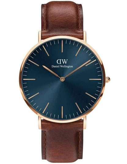 Classic 40mm St Mawes Arctic Dial Watch in Rose Gold