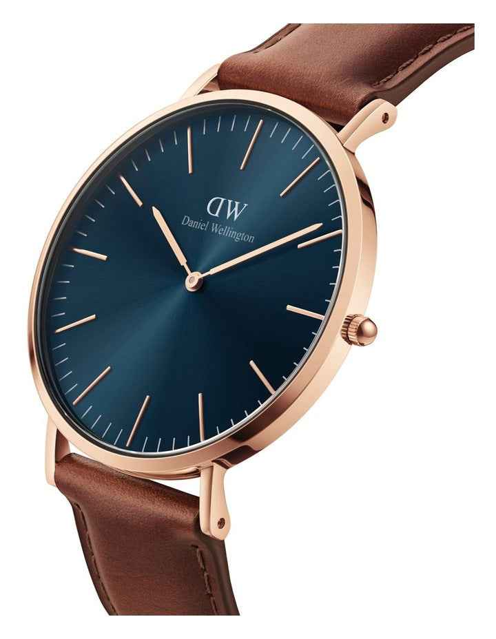 Classic 40mm St Mawes Arctic Dial Watch in Rose Gold