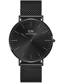 Classic 40mm Ashfield Black Dial Watch in Black